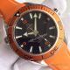Copy Omega Seamaster Co-Axial Watch Black Dial Orange Leather (4)_th.jpg